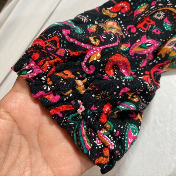 Croft & Barrow Blouse Woman’s 3Extra Large Tiered Floral Long Sleeve Top Red - Picture 4 of 10